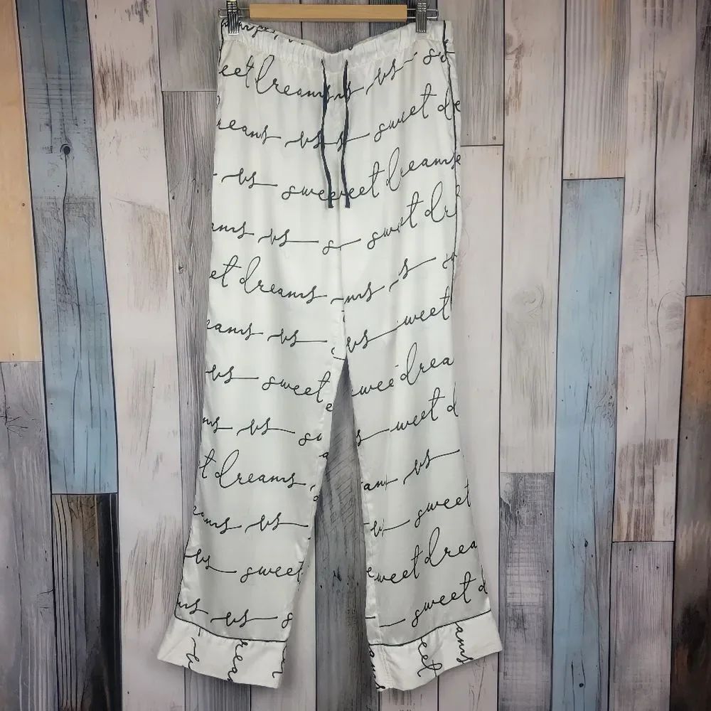 Victoria's Secret White Pajama Bottoms Size Medium